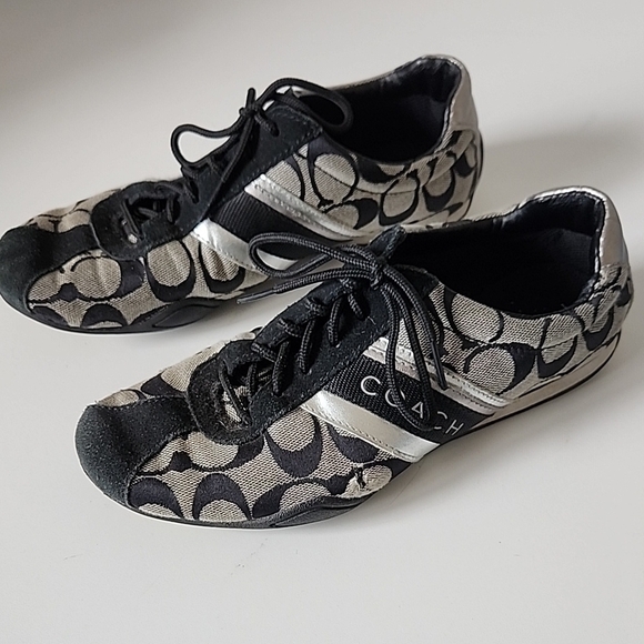 Coach Shoes - COACH | Jayme Signature C Logo Gray & Black Lace Up Shoes sneakers sz 6.5M